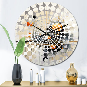 Minimalism Astrology Muted Art III - Spiritual Metal Wall Clock